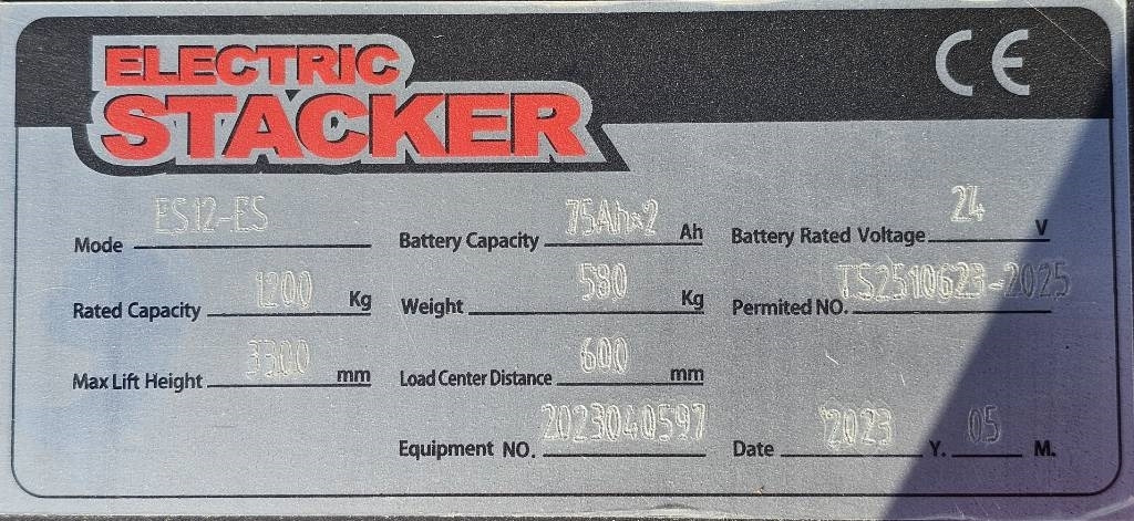 REDDOT ES12-ES 3300mm UNUSED - Apilador: foto 5 REDDOT ES12-ES 3300mm UNUSED - Apilador: foto 5