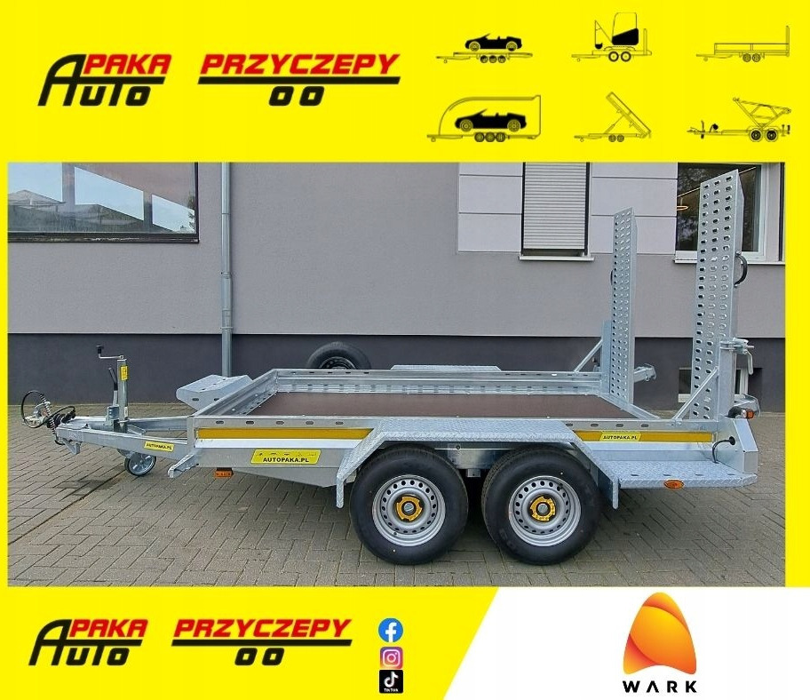 PRZYCZEPA LAWETA DO MINIKOPARKI POD KOPARKĘ 315 x 150 cm, 2700KG / MINI EXCAVATOR TRANSPORTER TRAILER 2700KG - Remolque porta maquinaria: foto 1 PRZYCZEPA LAWETA DO MINIKOPARKI POD KOPARKĘ 315 x 150 cm, 2700KG / MINI EXCAVATOR TRANSPORTER TRAILER 2700KG - Remolque porta maquinaria: foto 1