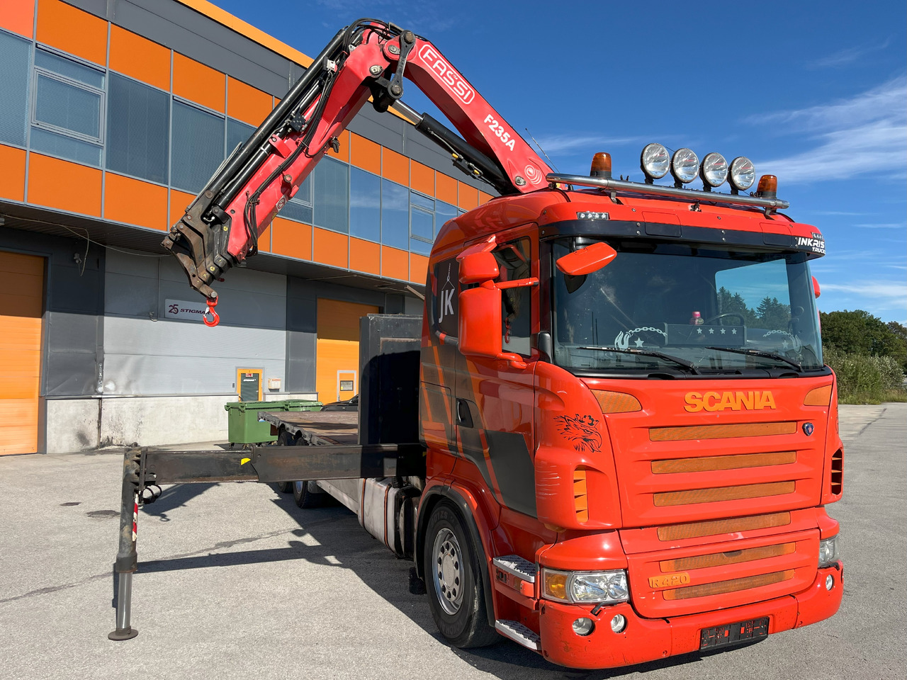 SCANIA R420 6x2 + CRANE FASSI 23TM PLATFORM 7720 - Camión grúa: foto 1 SCANIA R420 6x2 + CRANE FASSI 23TM PLATFORM 7720 - Camión grúa: foto 1