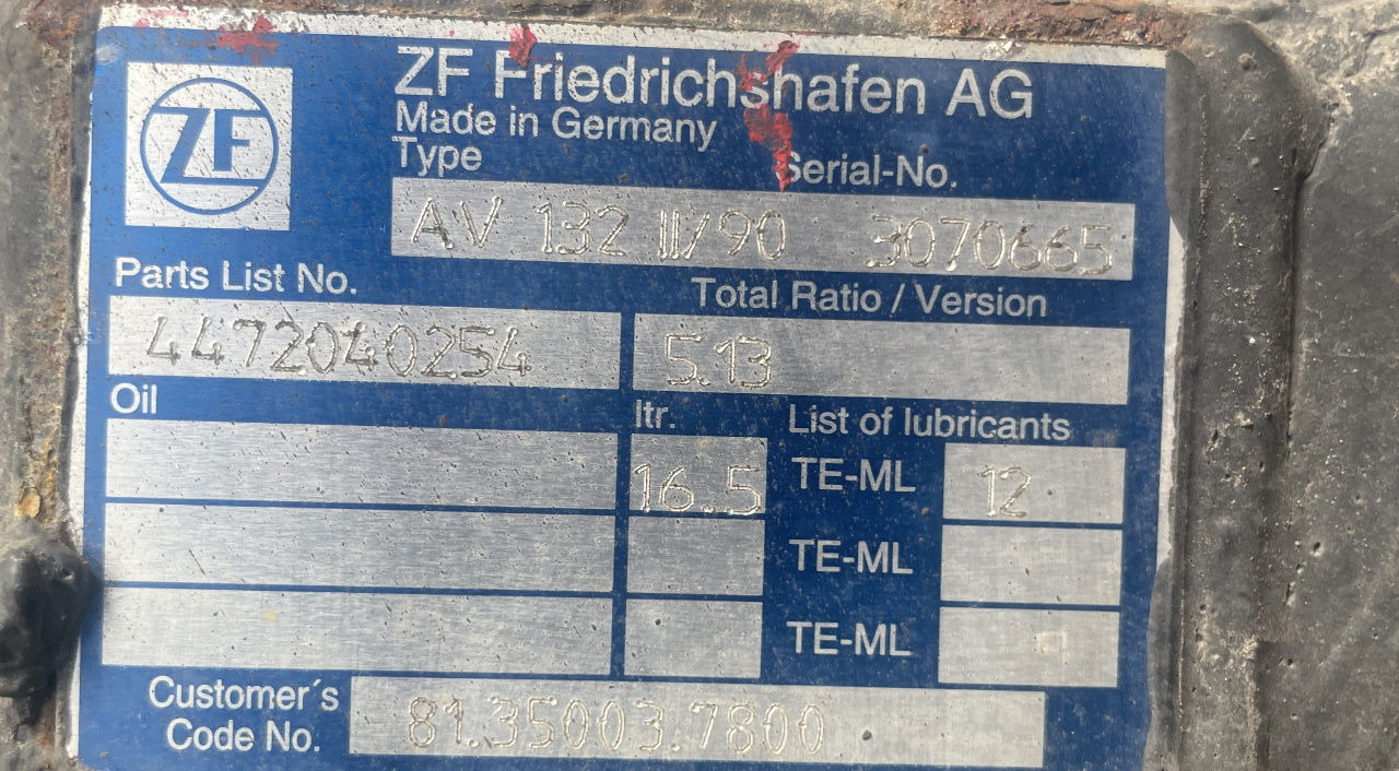 ZF Hinterachse Axis ZF AV132 II /90 5,13 4472040254 MAN Lions City - Eje posterior para Autobús: foto 4 ZF Hinterachse Axis ZF AV132 II /90 5,13 4472040254 MAN Lions City - Eje posterior para Autobús: foto 4