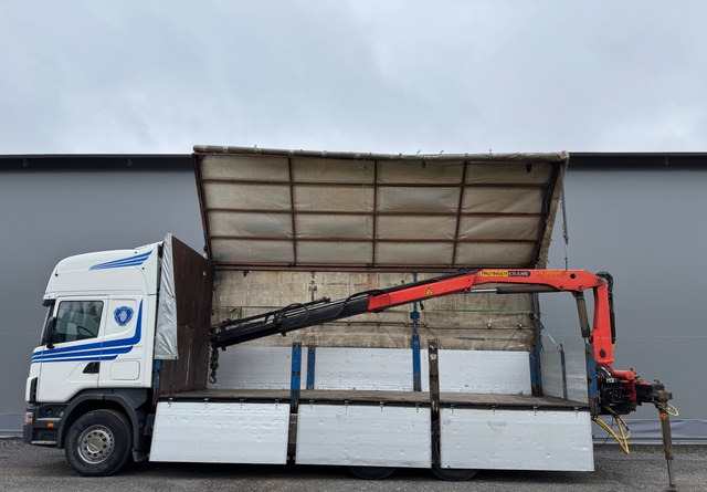 ScaniaScania 144G 6x2 - Camión caja cerrada, Camión grúa: foto 1 ScaniaScania 144G 6x2 - Camión caja cerrada, Camión grúa: foto 1