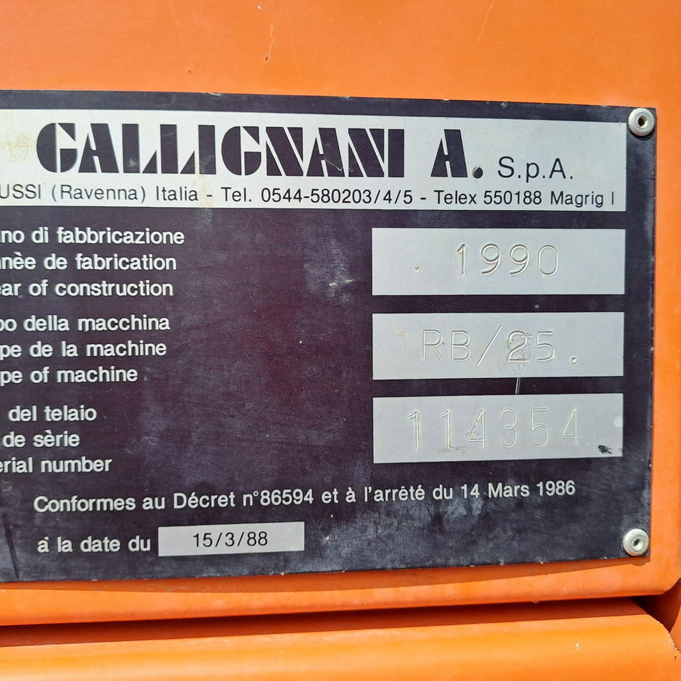 ROTOPRESSA GALLIGNANI RB/25 - Rotoempacadora: foto 4 ROTOPRESSA GALLIGNANI RB/25 - Rotoempacadora: foto 4