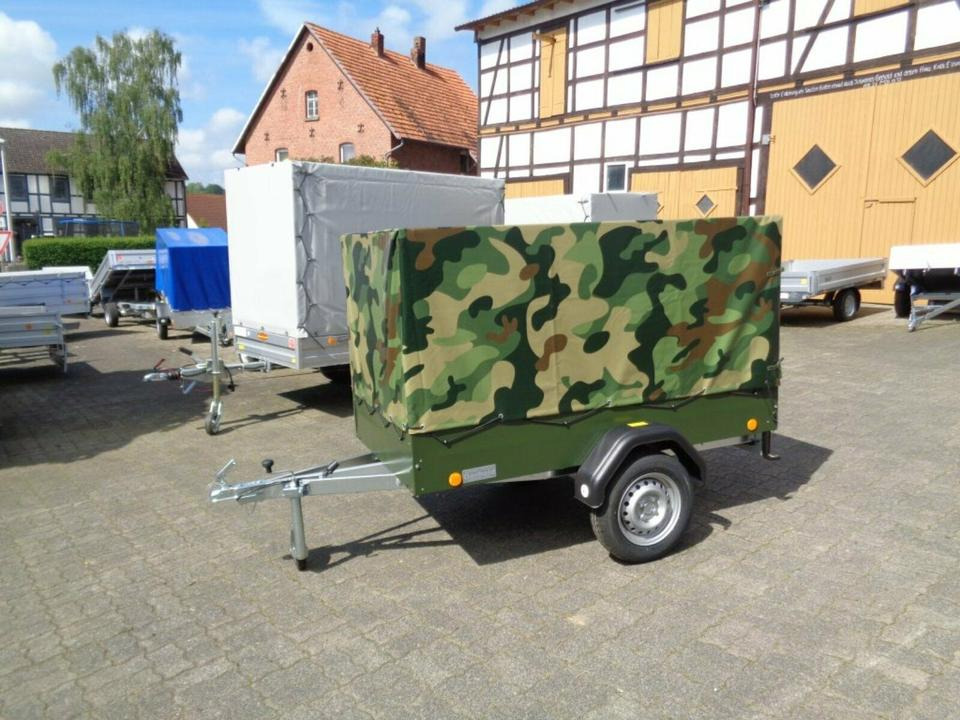 TPV PKW-Anhänger Plane und Spriegel 750 kg, Camouflage - Remolque de coche: foto 1 TPV PKW-Anhänger Plane und Spriegel 750 kg, Camouflage - Remolque de coche: foto 1