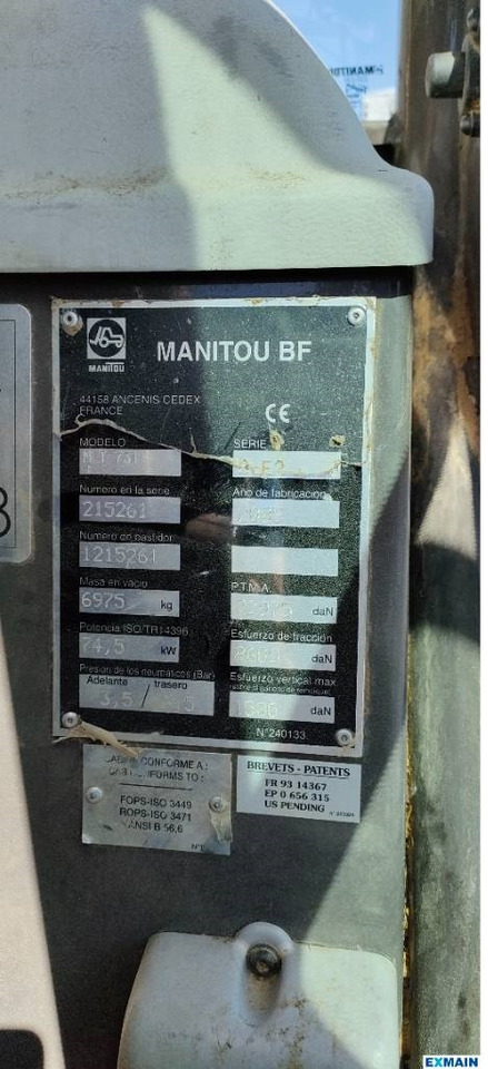 Manipulador telescópico Manitou MLT 731T: foto 7