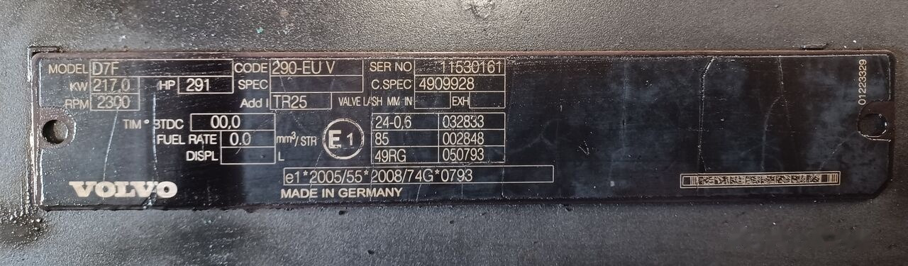 Volvo D7F 290 E5 Volvo FL - Motor para Camión: foto 5 Volvo D7F 290 E5 Volvo FL - Motor para Camión: foto 5