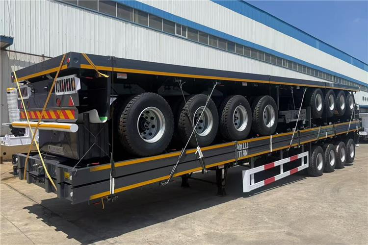 2025 New Model 4 Axle 45ft Flatbed Container Trailer In Zambia - Semirremolque portacontenedore/ Intercambiable: foto 4 2025 New Model 4 Axle 45ft Flatbed Container Trailer In Zambia - Semirremolque portacontenedore/ Intercambiable: foto 4