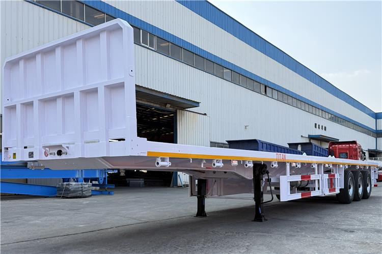 TITAN 3 Axle Flatbed Semi Trailer with Front Wall for Sale In Dominican - Semirremolque portacontenedore/ Intercambiable: foto 3 TITAN 3 Axle Flatbed Semi Trailer with Front Wall for Sale In Dominican - Semirremolque portacontenedore/ Intercambiable: foto 3