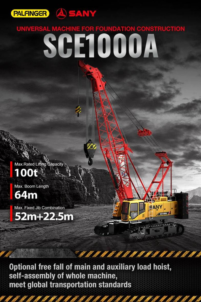 Palfinger SANY SCE1000A - Grúa sobre orugas: foto 1 Palfinger SANY SCE1000A - Grúa sobre orugas: foto 1