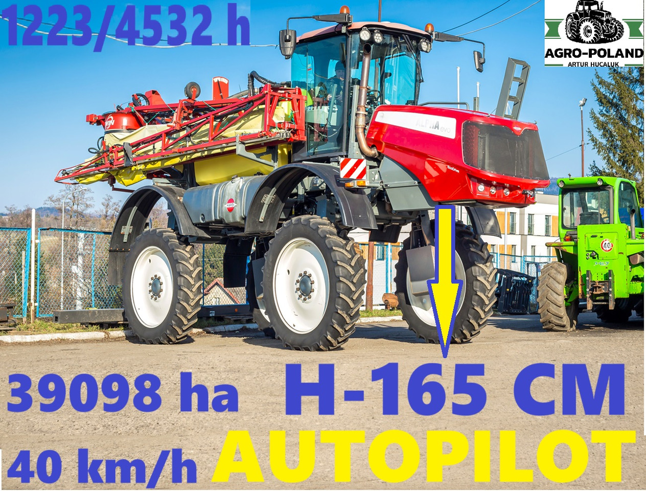 HARDI ALPHA 4100 EVO - 2014 ROK - H-165 CM - 1223 h - AUTOPILOT - 40 km/h - 24 M - Pulverizador autopropulsado: foto 3 HARDI ALPHA 4100 EVO - 2014 ROK - H-165 CM - 1223 h - AUTOPILOT - 40 km/h - 24 M - Pulverizador autopropulsado: foto 3
