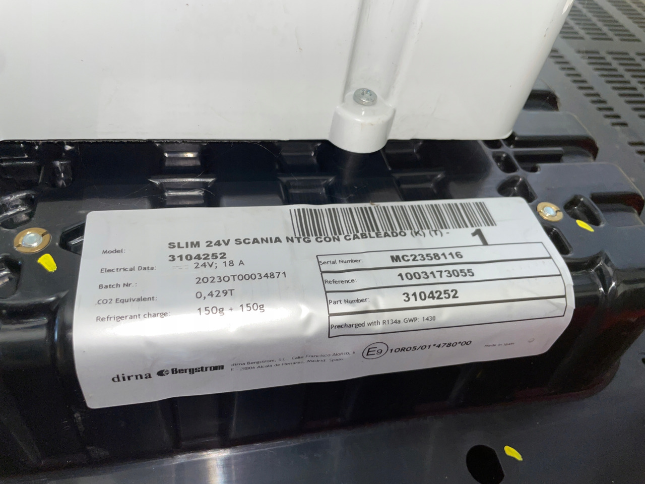Compresor de aire acondicionado para Camión KLIMATYZACJA POSTOJOWA SLIM SCANIA NTG MC2358116: foto 6