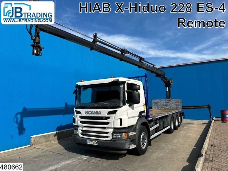 Scania P 410 8x4, EURO 6, HIAB, Remote, Steeringaxle - Camión caja abierta, Camión grúa: foto 1 Scania P 410 8x4, EURO 6, HIAB, Remote, Steeringaxle - Camión caja abierta, Camión grúa: foto 1