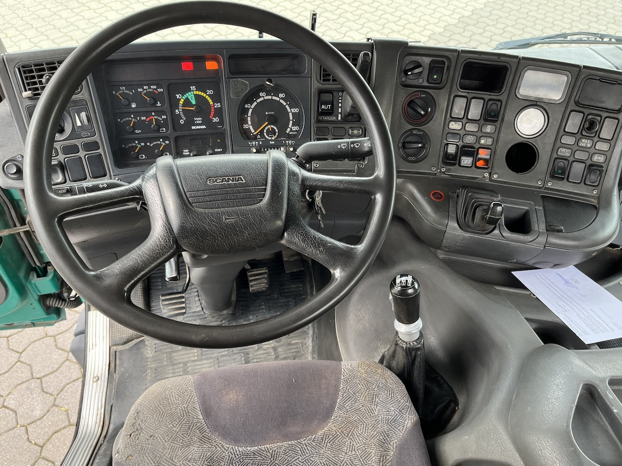 Scania P114 340 4x2 Trösch Absetzkipper Retarder AHK - Camión portacontenedor de cadenas: foto 2 Scania P114 340 4x2 Trösch Absetzkipper Retarder AHK - Camión portacontenedor de cadenas: foto 2