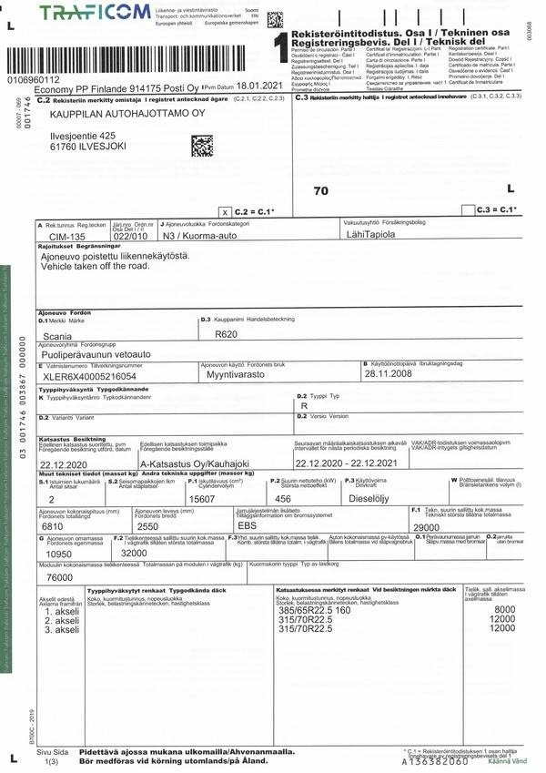 Cabeza tractora Scania R 620: foto 8