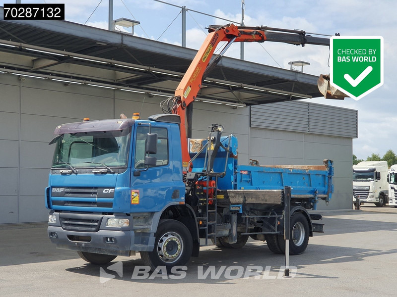 DAF CF75.310 4X2 Palfinger PK12000 Kran Crane 7m3 tipper Big-Axle Steelsuspension Euro 3 - Camión volquete, Camión grúa: foto 1 DAF CF75.310 4X2 Palfinger PK12000 Kran Crane 7m3 tipper Big-Axle Steelsuspension Euro 3 - Camión volquete, Camión grúa: foto 1