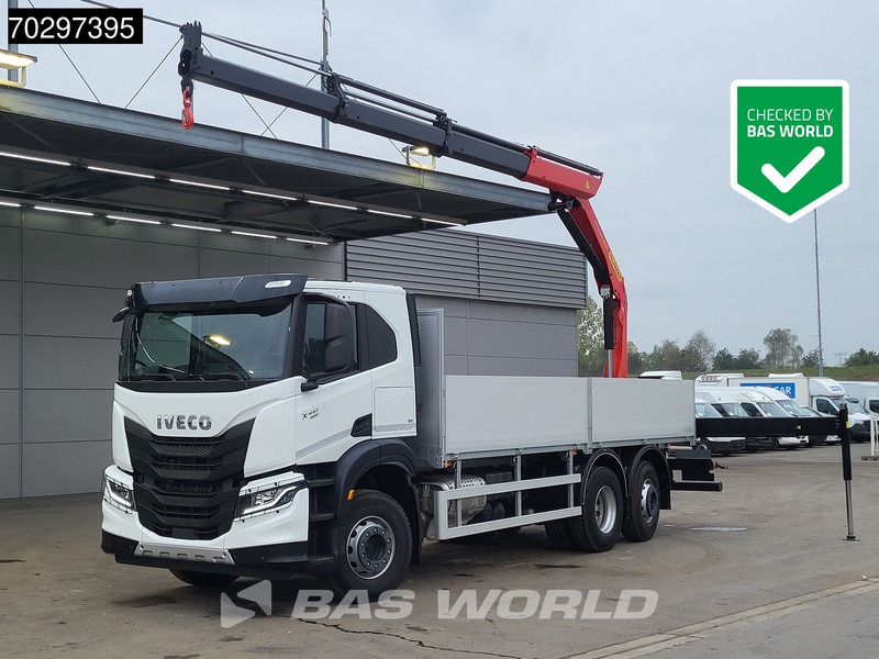Iveco X-Way 420 6X2 UNUSED Palfinger PK19001 SLD5 Crane Lift+steering-Axle ACC Euro 6 - Camión caja abierta, Camión grúa: foto 1 Iveco X-Way 420 6X2 UNUSED Palfinger PK19001 SLD5 Crane Lift+steering-Axle ACC Euro 6 - Camión caja abierta, Camión grúa: foto 1