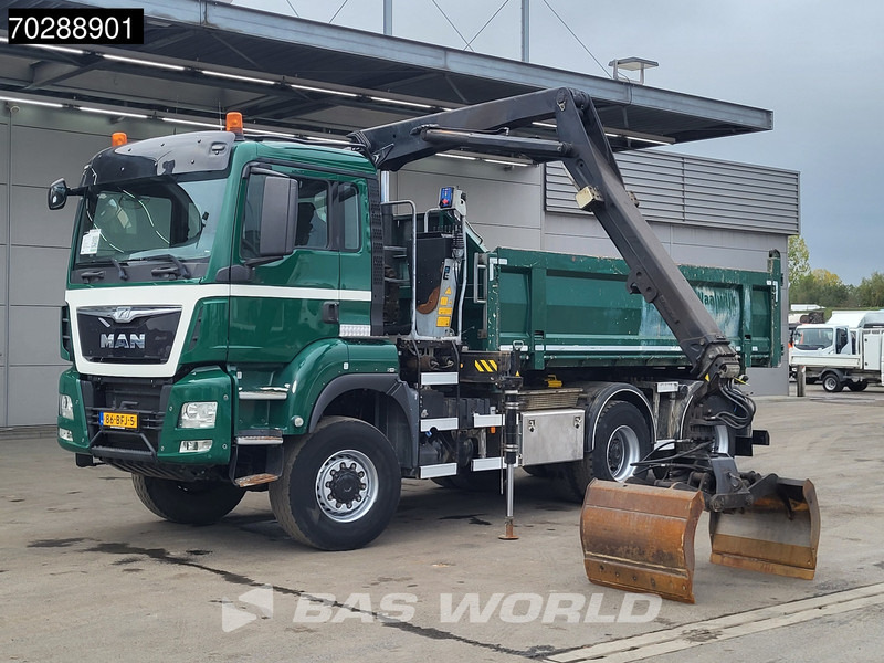 MAN TGS 33.440 TGS 6X6 NL-Truck 12m3 Jansen Tipper HMF 1643 Crane Steering-Axle Big-Axle Automatic Euro 6 - Camión volquete, Camión grúa: foto 5 MAN TGS 33.440 TGS 6X6 NL-Truck 12m3 Jansen Tipper HMF 1643 Crane Steering-Axle Big-Axle Automatic Euro 6 - Camión volquete, Camión grúa: foto 5