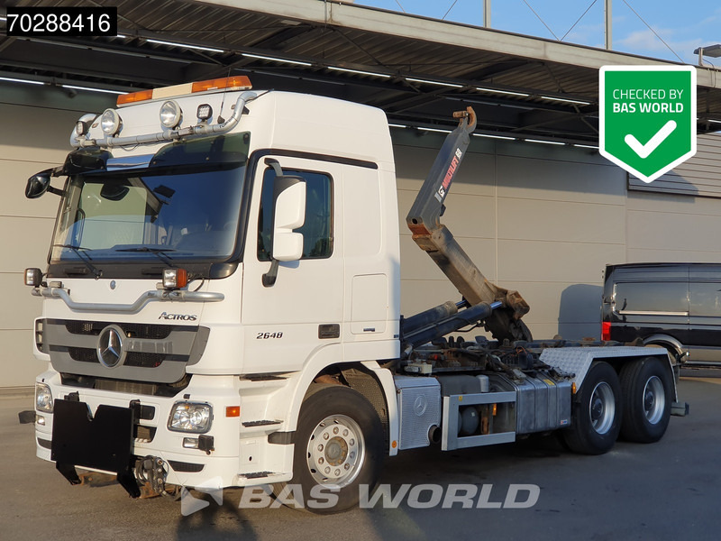 Mercedes-Benz Actros 2648 Actros 6X4 HIAB XR20SL56 Hooklift Big-Axle Automatic Euro 5 - Camión multibasculante: foto 1 Mercedes-Benz Actros 2648 Actros 6X4 HIAB XR20SL56 Hooklift Big-Axle Automatic Euro 5 - Camión multibasculante: foto 1