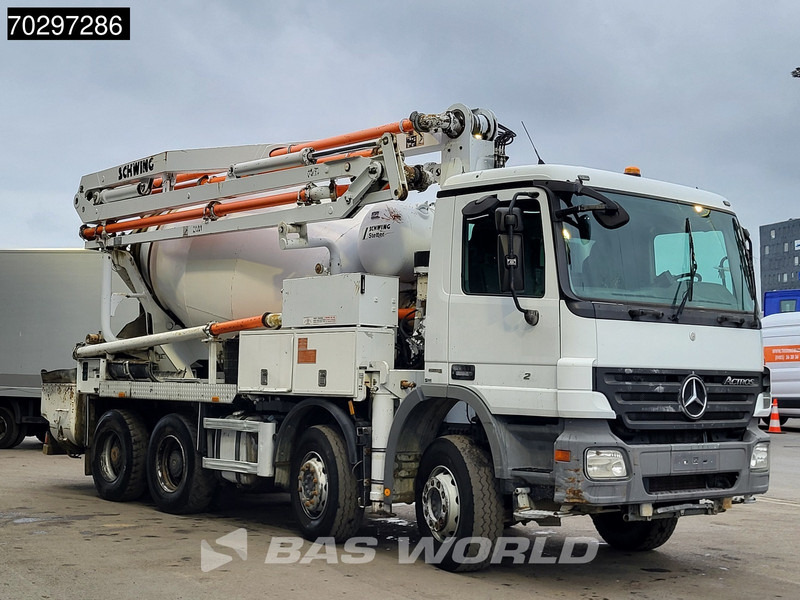 Mercedes-Benz Actros 3241 8X4 21meter Pump + 7m3 Stetter Mixer Steelsuspension Big-Axle Manual Euro 5 - Camión bomba de hormigón: foto 3 Mercedes-Benz Actros 3241 8X4 21meter Pump + 7m3 Stetter Mixer Steelsuspension Big-Axle Manual Euro 5 - Camión bomba de hormigón: foto 3