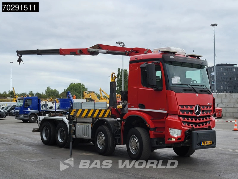 Mercedes-Benz Arocs 4145 8X4 NL-Truck HMF RCL 5300 Crane Hyva 26-51-S Hooklift Steelsuspension Big-Axle Automatic Euro 6 - Camión multibasculante, Camión grúa: foto 5 Mercedes-Benz Arocs 4145 8X4 NL-Truck HMF RCL 5300 Crane Hyva 26-51-S Hooklift Steelsuspension Big-Axle Automatic Euro 6 - Camión multibasculante, Camión grúa: foto 5