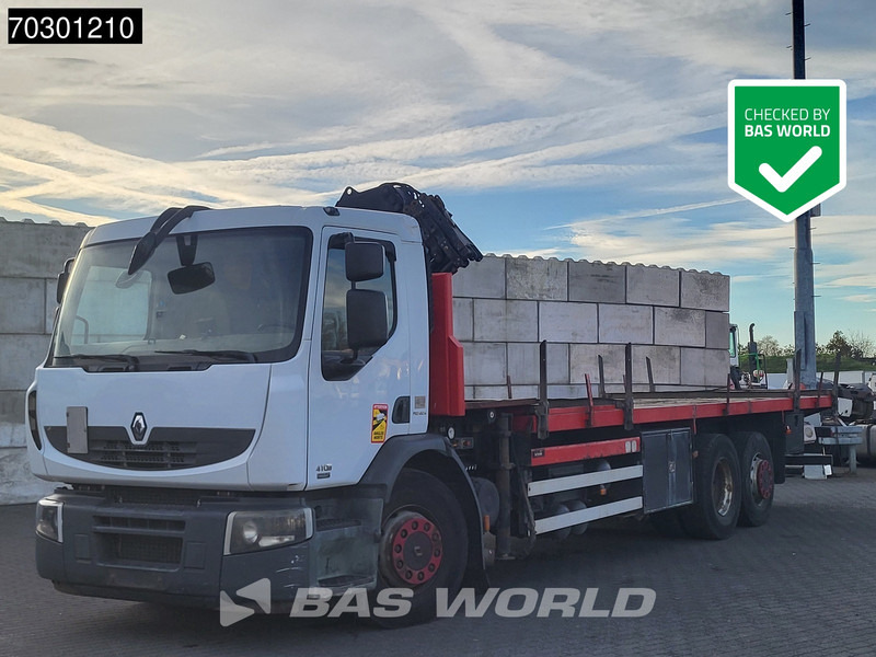Renault Premium 410 6X2 Terex 120.2E - A3L Kran Crane Lift-Axle Manual Euro 5 - Camión caja abierta, Camión grúa: foto 1 Renault Premium 410 6X2 Terex 120.2E - A3L Kran Crane Lift-Axle Manual Euro 5 - Camión caja abierta, Camión grúa: foto 1