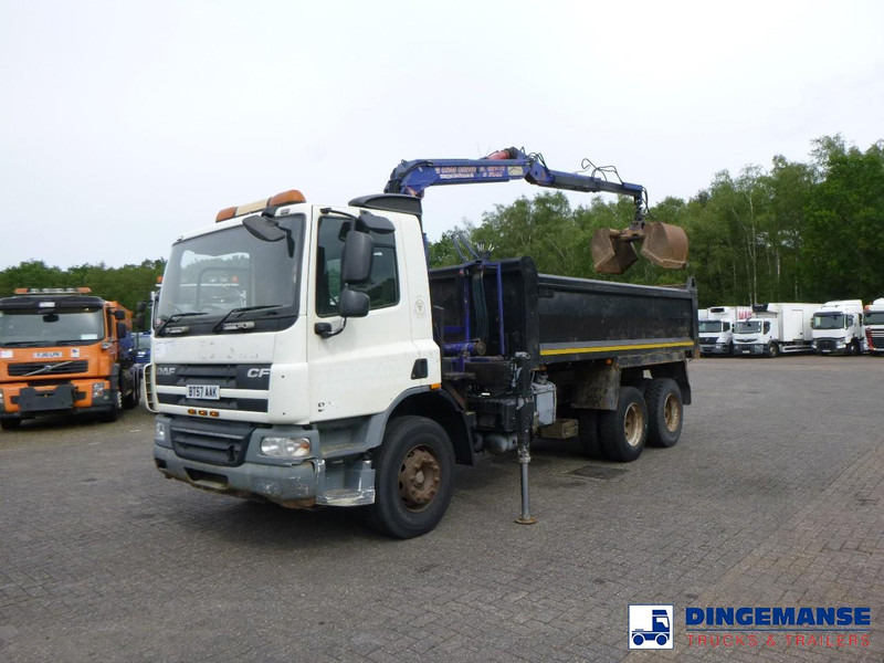 DAF CF 75.310 6x4 RHD tipper + HMF 1144 K-1 + grapple - Camión grúa: foto 5 DAF CF 75.310 6x4 RHD tipper + HMF 1144 K-1 + grapple - Camión grúa: foto 5