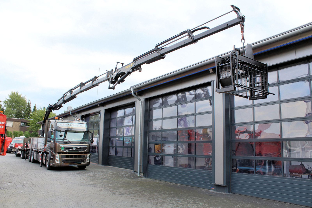 Volvo FM 420 6x2 Container-Pritsche+Kran PK 34.002+JIB - Camión caja abierta, Camión grúa: foto 1 Volvo FM 420 6x2 Container-Pritsche+Kran PK 34.002+JIB - Camión caja abierta, Camión grúa: foto 1