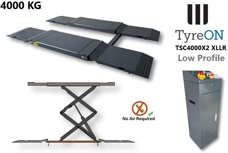 TSC4000X2 XLLR Low Profile 4T floor mounted scissor lift - Large lifting range, 66 cm wide extendable tables 148.5 to 230,5 cm - Hydromechanically locked - no air required - Also for vehicles with 5 c - Equipo de taller: foto 5 TSC4000X2 XLLR Low Profile 4T floor mounted scissor lift - Large lifting range, 66 cm wide extendable tables 148.5 to 230,5 cm - Hydromechanically locked - no air required - Also for vehicles with 5 c - Equipo de taller: foto 5