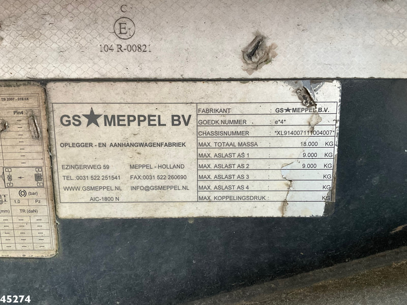 Remolque portacontenedore/ Intercambiable GS Meppel 2-assige container aanhangwagen: foto 15