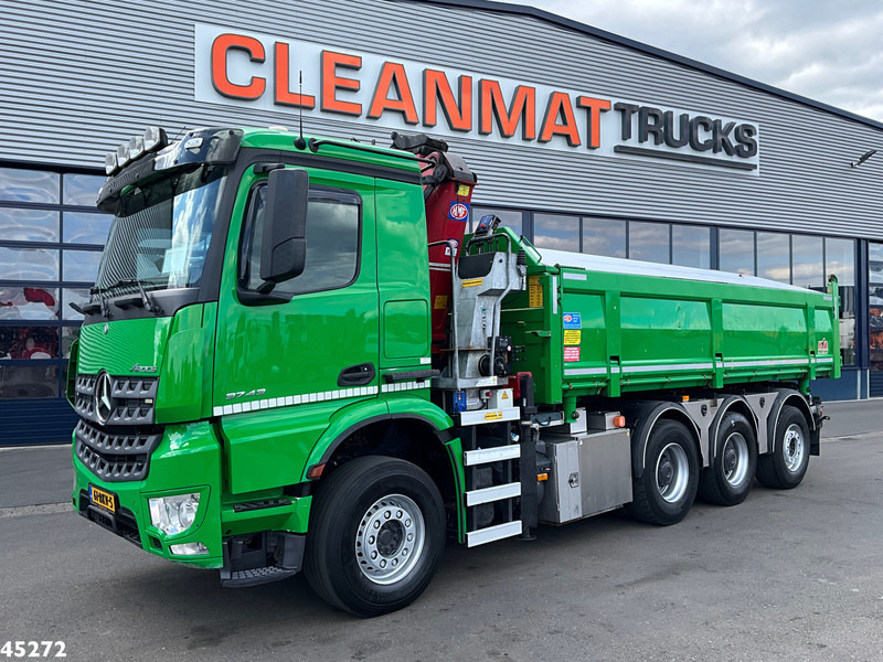 Mercedes-Benz Arocs 3743 8x4 Euro 6 HMF 19 Tonmeter Elektrisch/Hydraulisch aangedreven Z-kraan - Camión volquete, Camión grúa: foto 3 Mercedes-Benz Arocs 3743 8x4 Euro 6 HMF 19 Tonmeter Elektrisch/Hydraulisch aangedreven Z-kraan - Camión volquete, Camión grúa: foto 3