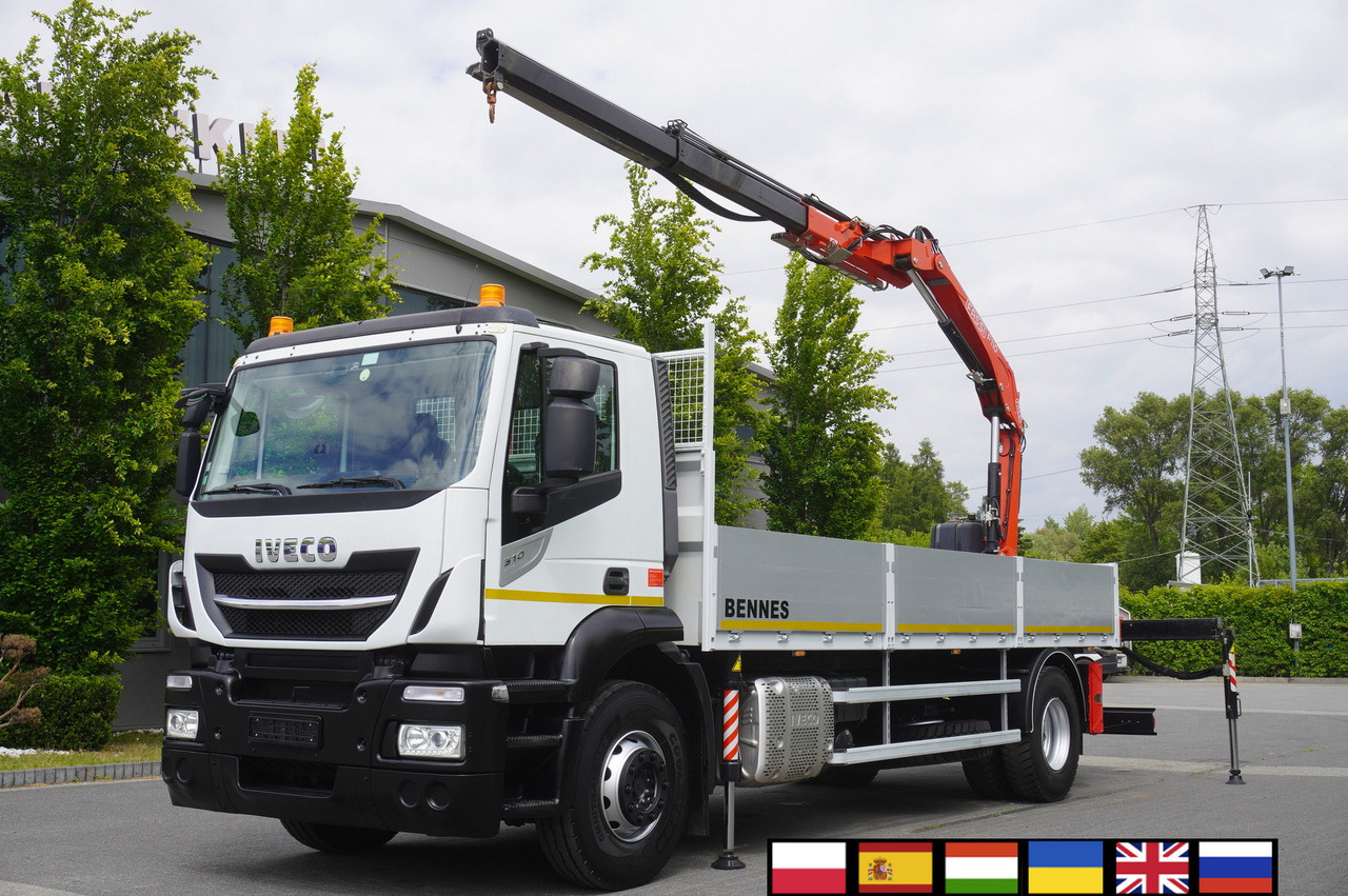 Iveco Stralis 310 / 34 tho km !!! / FASSI 4 Tons 400 MTH! / Flatbed - Camión caja abierta, Camión grúa: foto 1 Iveco Stralis 310 / 34 tho km !!! / FASSI 4 Tons 400 MTH! / Flatbed - Camión caja abierta, Camión grúa: foto 1