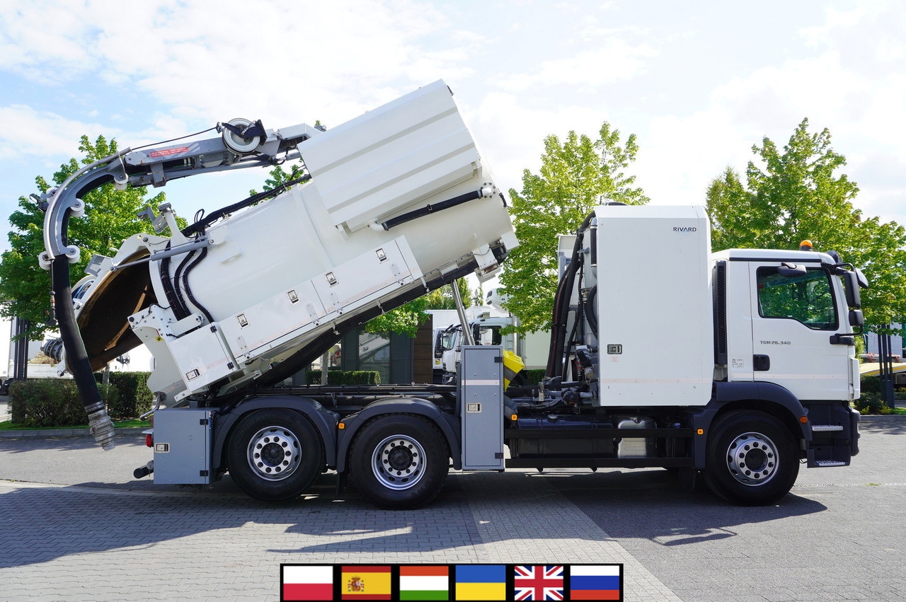 MAN TGM 26.340 E6 / RIVARD sewage cleaner 11.8 m3 / 170 tho. km / steered axle - Limpieza de alcantarillado: foto 1 MAN TGM 26.340 E6 / RIVARD sewage cleaner 11.8 m3 / 170 tho. km / steered axle - Limpieza de alcantarillado: foto 1