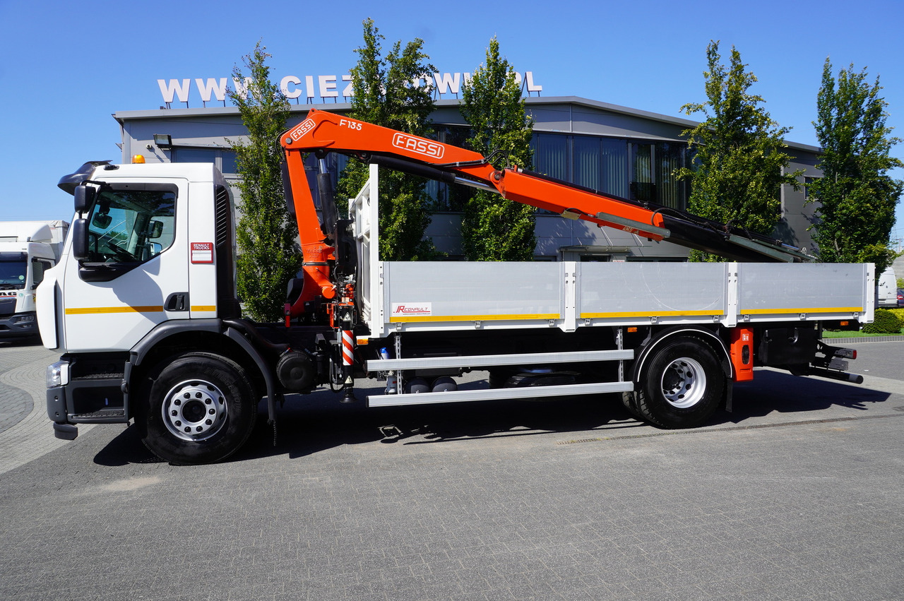 RENAULT C280 DTI 8 / FASSI crane 5.6 T / range 8 m / Flatbed 15 EPAL - Camión caja abierta, Camión grúa: foto 2 RENAULT C280 DTI 8 / FASSI crane 5.6 T / range 8 m / Flatbed 15 EPAL - Camión caja abierta, Camión grúa: foto 2