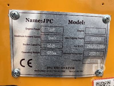 JPC KV12 (Unused) - Miniexcavadora: foto 5 JPC KV12 (Unused) - Miniexcavadora: foto 5