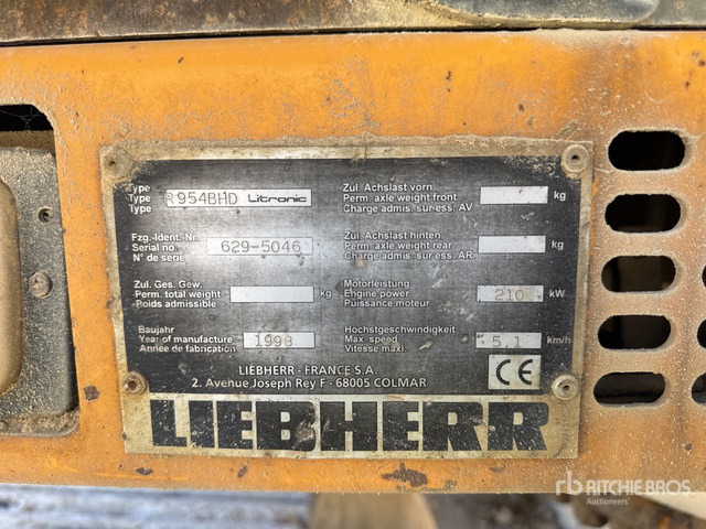 1998 Liebherr R954B HD Litronic Pelle Sur Chenilles Tracked Excavator - Excavadora de cadenas: foto 2 1998 Liebherr R954B HD Litronic Pelle Sur Chenilles Tracked Excavator - Excavadora de cadenas: foto 2