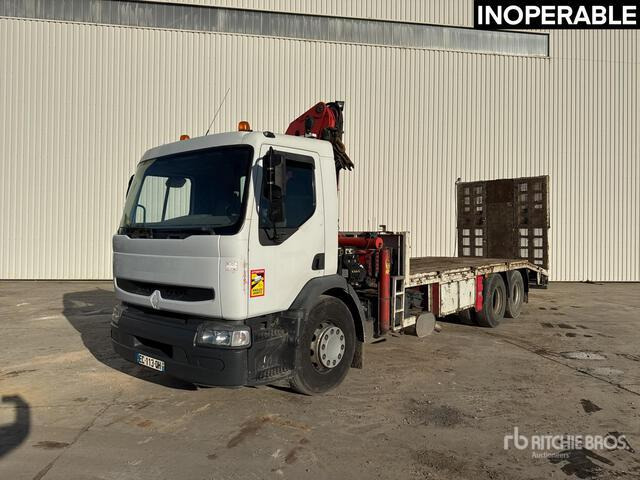 2006 Renault Premium 2006 Palfinger PK23500 on 6x2 C ... Flatbed Truck with Crane - Camión caja abierta, Camión grúa: foto 1 2006 Renault Premium 2006 Palfinger PK23500 on 6x2 C ... Flatbed Truck with Crane - Camión caja abierta, Camión grúa: foto 1