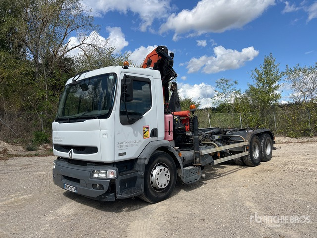 2006 Renault Premium 320DdCi 6x2 Camion Ampliroll Avec Grue ... Roll-Off Truck - Camión multibasculante: foto 1 2006 Renault Premium 320DdCi 6x2 Camion Ampliroll Avec Grue ... Roll-Off Truck - Camión multibasculante: foto 1