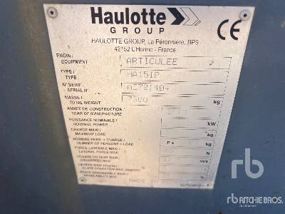 HAULOTTE HA15IP Electric Nacelle Articulee 15 m - Plataforma articulada: foto 5 HAULOTTE HA15IP Electric Nacelle Articulee 15 m - Plataforma articulada: foto 5