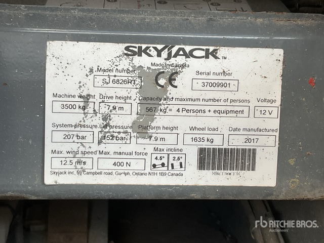2017 Skyjack SJ6826RT 4x4 Diesel Scissor Lift - Plataforma de tijeras: foto 1 2017 Skyjack SJ6826RT 4x4 Diesel Scissor Lift - Plataforma de tijeras: foto 1