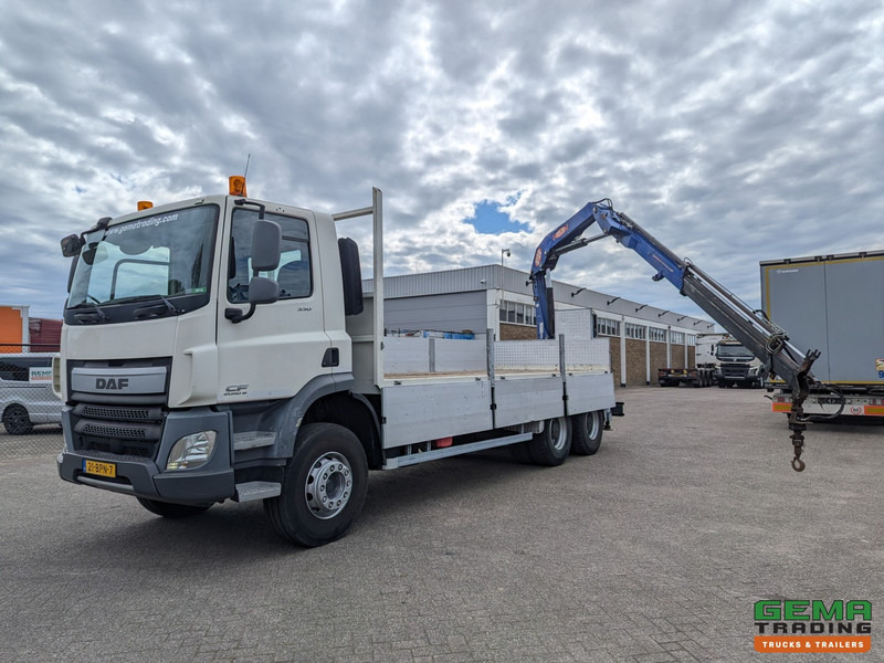 DAF CF 330 FAT 6x4 Dagcab Euro6A - Open laadbak 6.4m + PM 15522 - RadioGrafisch - Handgeschakeld - 08/2025APK - Camión caja abierta, Camión grúa: foto 1 DAF CF 330 FAT 6x4 Dagcab Euro6A - Open laadbak 6.4m + PM 15522 - RadioGrafisch - Handgeschakeld - 08/2025APK - Camión caja abierta, Camión grúa: foto 1