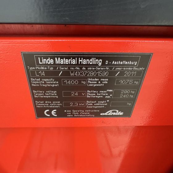 Apilador Linde L14 (372): foto 7