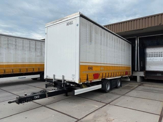 Krone 2 x WB 7,82 Jumbo, Hubdach, Edscha + Anh. Tandem - Remolque portacontenedore/ Intercambiable: foto 1 Krone 2 x WB 7,82 Jumbo, Hubdach, Edscha + Anh. Tandem - Remolque portacontenedore/ Intercambiable: foto 1