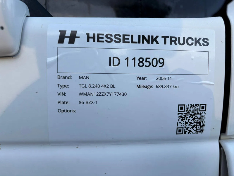 Camión caja cerrada MAN TGL 8.240 Cargolift Laadklep NL Truck APK/TUV 02-2026: foto 7