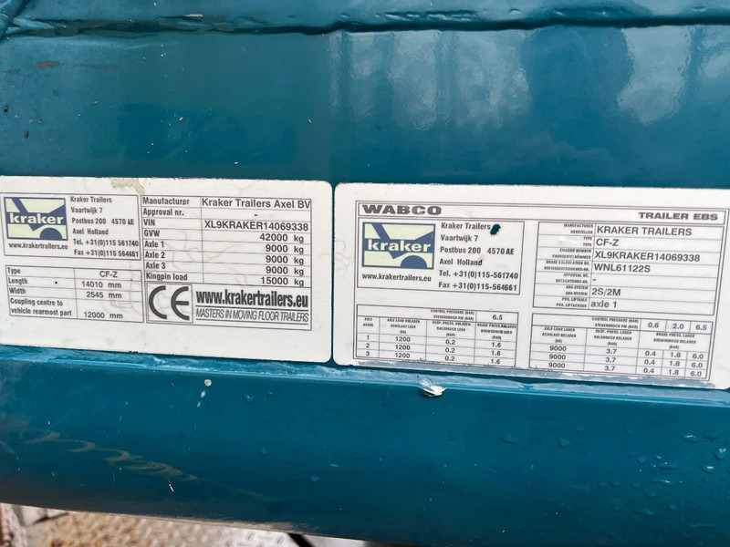 Semirremolque piso movil kraker CF-Z 100m3 Cargo Floor 10MM Hydraulische klep+afdekkleppen: foto 10