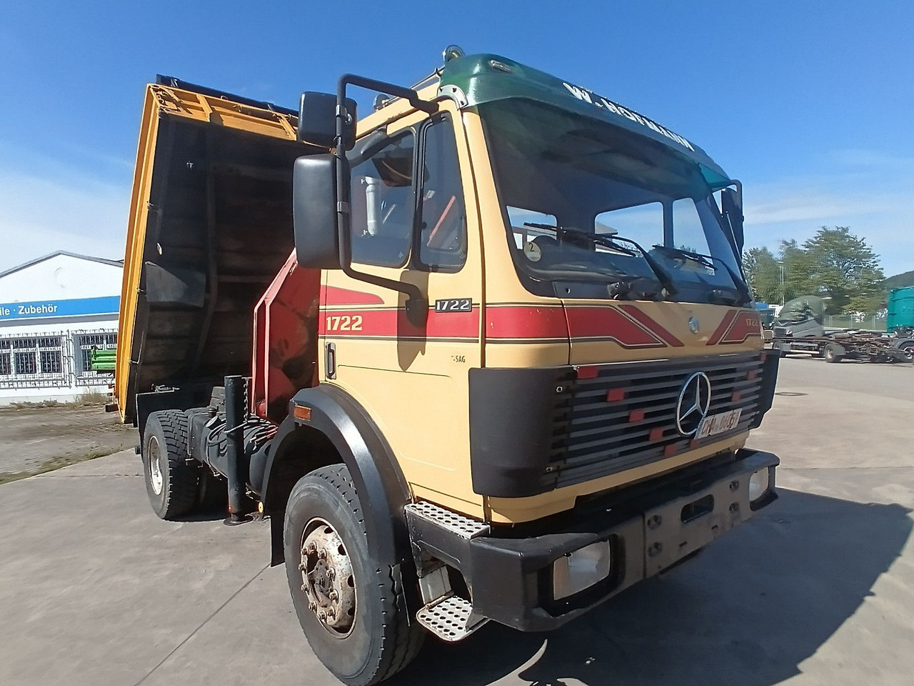 Mercedes-Benz SK 1722 AK 4x4 Blatt Schalter PalfingerPK10500A4 - Camión volquete, Camión grúa: foto 3 Mercedes-Benz SK 1722 AK 4x4 Blatt Schalter PalfingerPK10500A4 - Camión volquete, Camión grúa: foto 3