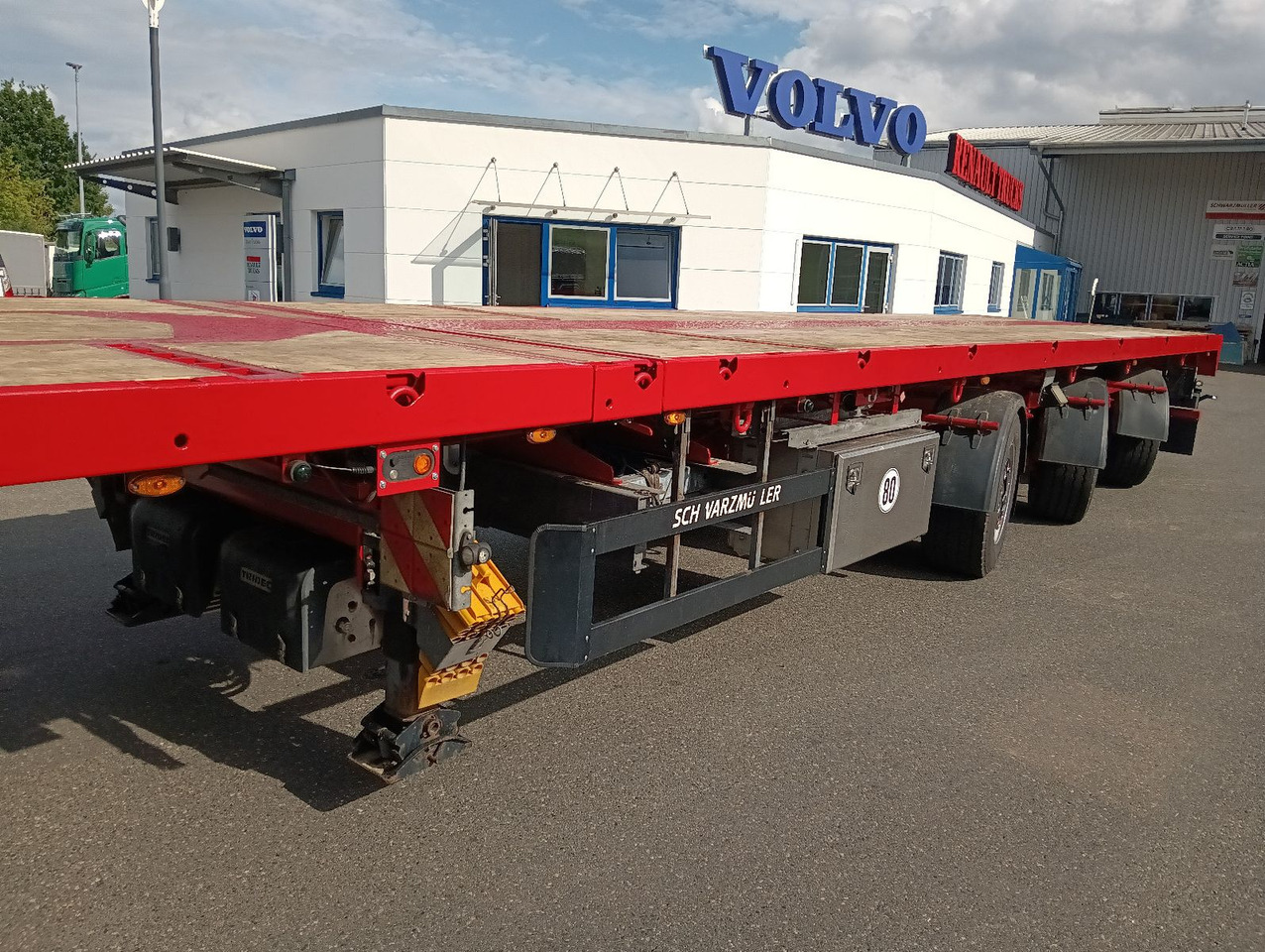 Schwarzmüller 3-A TELE-Plateau TRIDEC REIFEN/BREMSE/LACK/TÜV - Semirremolque plataforma/ Caja abierta: foto 2 Schwarzmüller 3-A TELE-Plateau TRIDEC REIFEN/BREMSE/LACK/TÜV - Semirremolque plataforma/ Caja abierta: foto 2