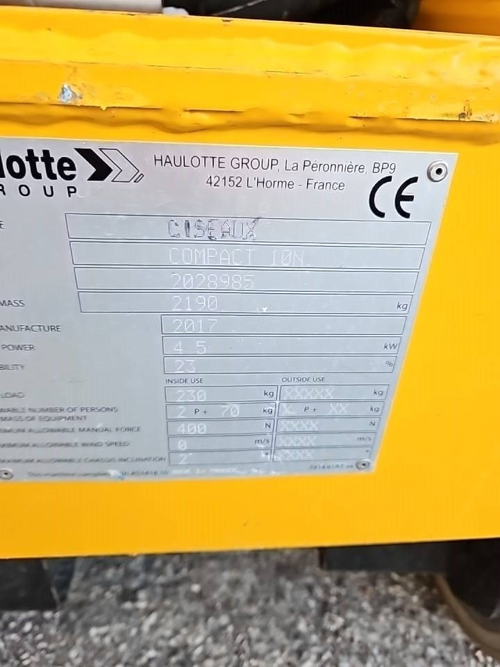 Haulotte Compact 10 N - Plataforma de tijeras: foto 5 Haulotte Compact 10 N - Plataforma de tijeras: foto 5