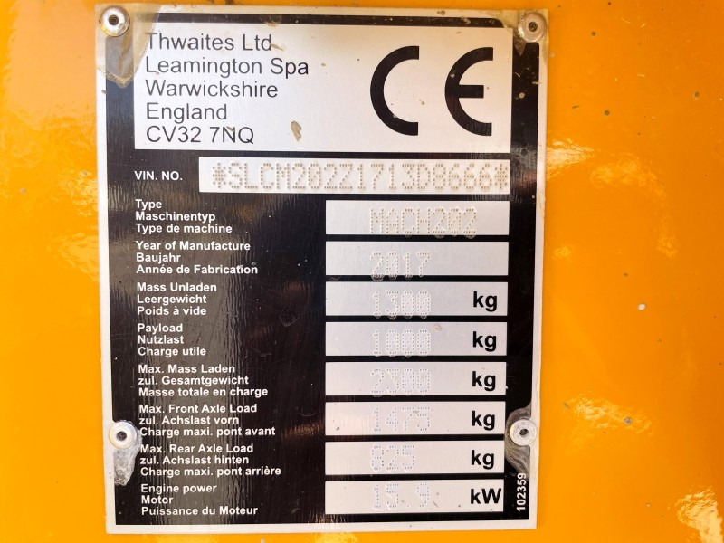 Thwaites Mach 201 (3464) - Minidumper: foto 3 Thwaites Mach 201 (3464) - Minidumper: foto 3