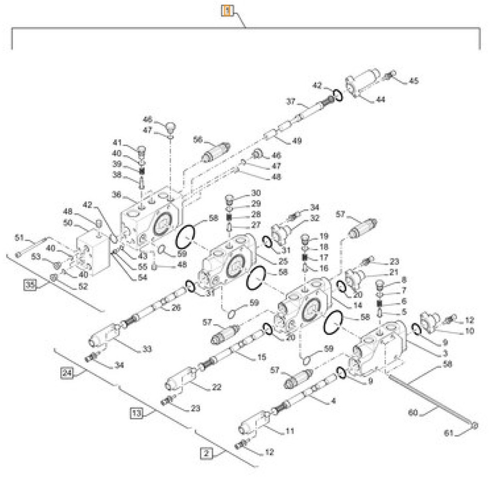 Case 33MH-10121 - 51521163 - Válvula hidráulica para Maquinaria de construcción: foto 1 Case 33MH-10121 - 51521163 - Válvula hidráulica para Maquinaria de construcción: foto 1
