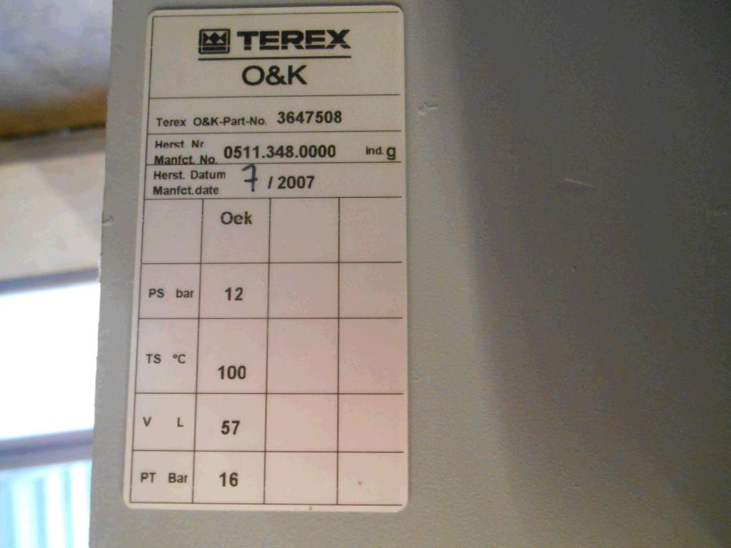 Terex O&K 3647508 - Enfriador de aceite para Maquinaria de construcción: foto 5 Terex O&K 3647508 - Enfriador de aceite para Maquinaria de construcción: foto 5