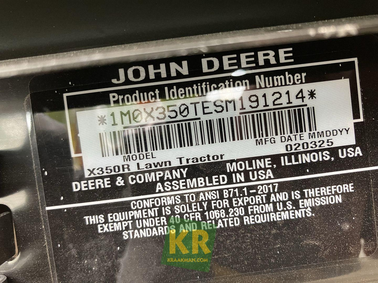 John Deere X350R - Cortacésped: foto 4 John Deere X350R - Cortacésped: foto 4